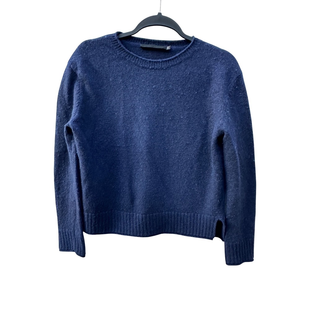 Jenni Kayne Navy Blue Wool Cashmere Crewneck Sweater XS